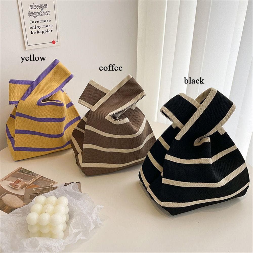 miss bag fashion กระเป๋าถือลําลอง ผ้าถัก ลายสก๊อต แฮนด์เมด รุ่น D-1502