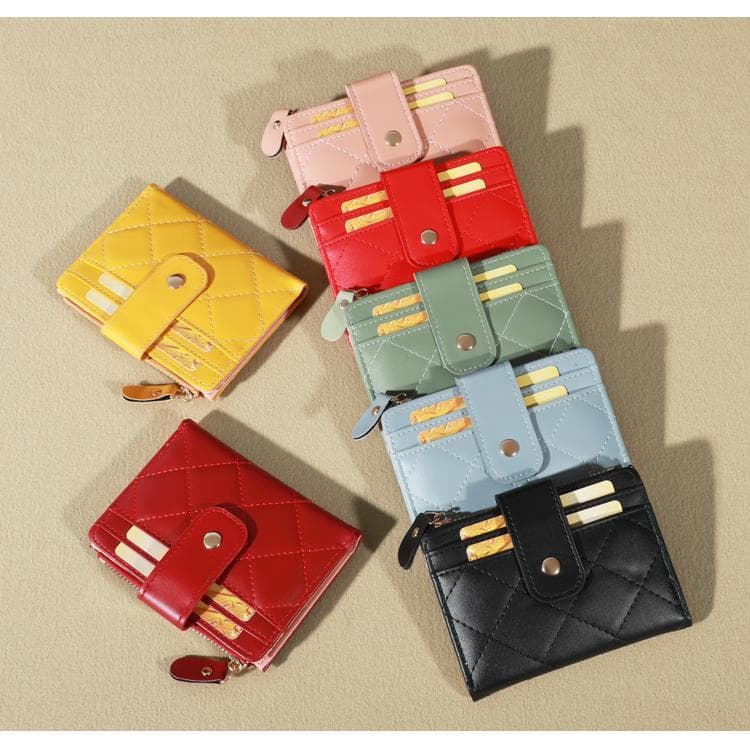 miss bag fashion กระเป๋าสตางค์ พร้อมช่องใส่บัตร สําหรับผู้หญิง ใบสั้น