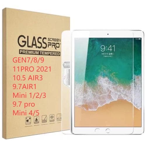 SUN ฟิล์มกระจกใสนิรภัย สําหรับ ไอแพด Gen 5/6/7/8 /9 Air1/2/3/4/5 Mini 1/2/3/4/5 iPad Pro 10.5/11(2018/2020)#D2