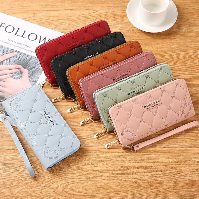 กระเป๋าสําหรับผู้หญิง กระเป๋าสตางค์ใบย่ว Fashion พร้อมส่ง B-383