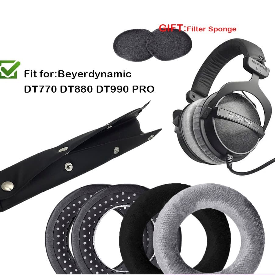 Dt 770 เปลี่ยนแผ่นรองหูฟังแผ่นรองหูฟังแผ่นรองหูฟังเข้ากันได้กับ beyerdynamic DT990 / DT880 / DT770 PRO หูฟัง…