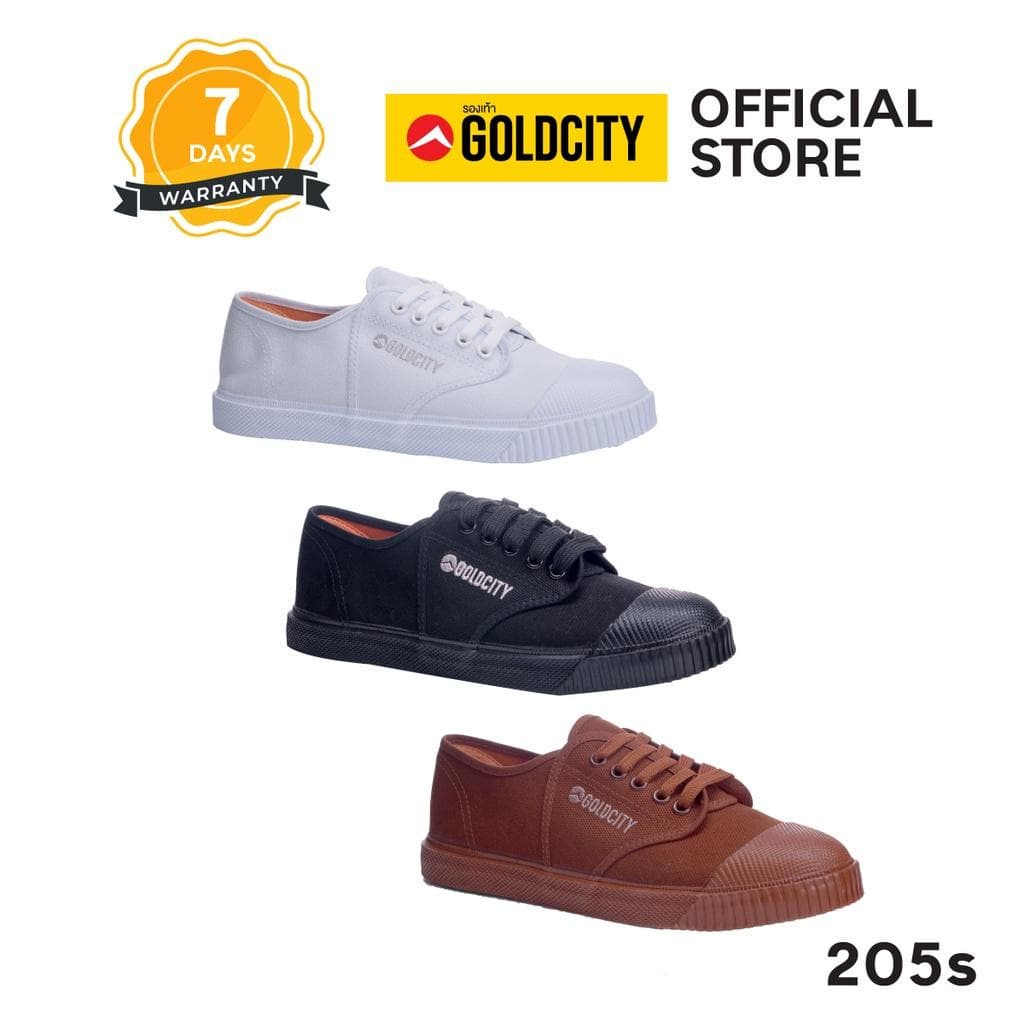 รองเท้านักเรียน ทน นุ่ม หนึบ พื้นยางพารา3ชั้น SIZE 37-50 ส่งตรงจากโรงงานแท้100% GOLDCITY รุ่น 205S