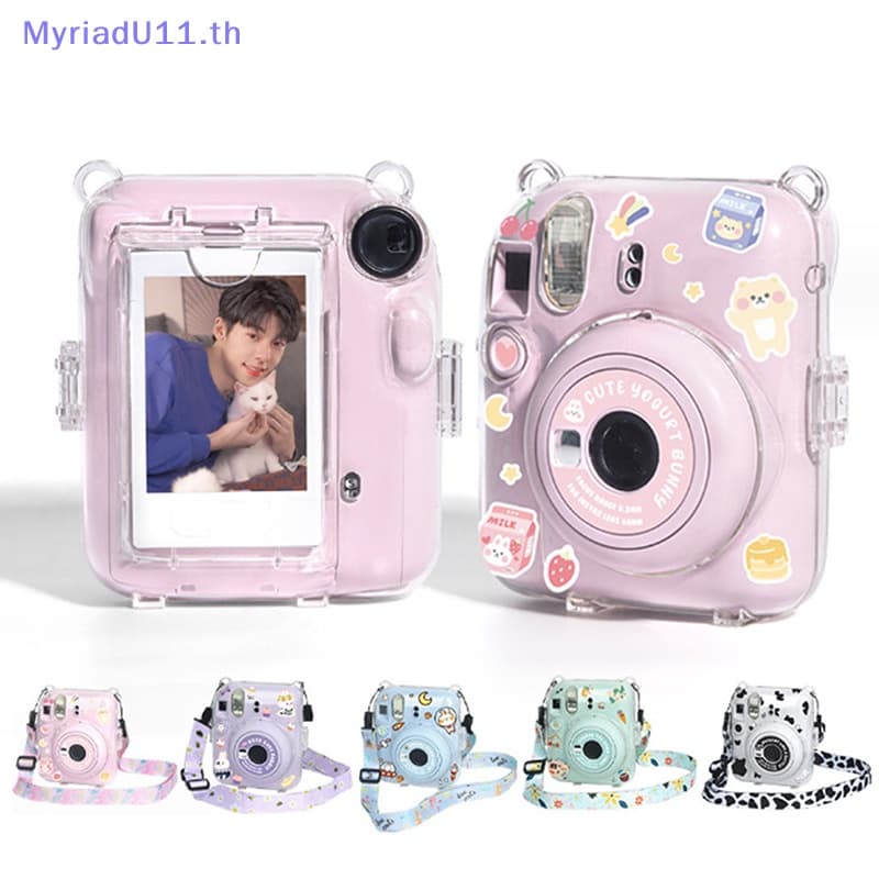 MyriadU สําหรับ Fujifilm Instax 12 เคสกล้องโปร่งใสป้องกันกระเป๋าพกพาพร้อมกระเป๋าสะพายไหล่ รูปที่ 1