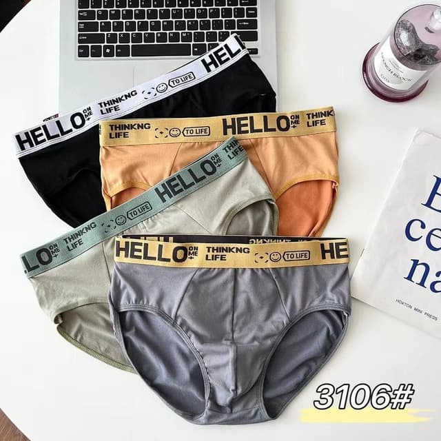 #410 ใหม่!กางเกงชั้นในHELLO กางเกงในผู้ชายไม่มีซับใน