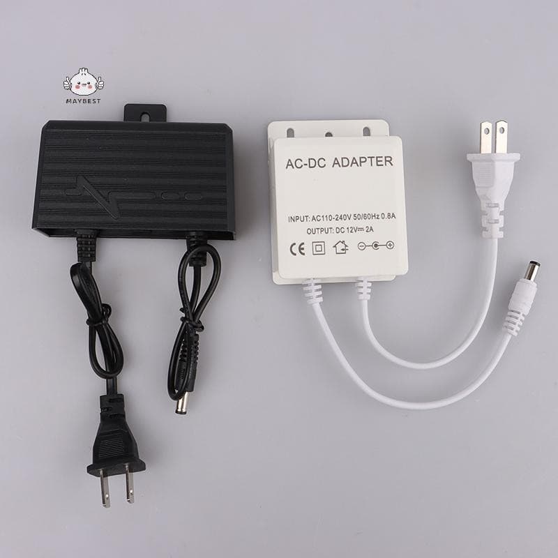 {maybest} AC/ 12V 2A 2000ma กล้องวงจรปิดแหล่งจ่ายไฟ adaptor กันน้ํากลางแจ้ง EU US Plug Adapter Charger…