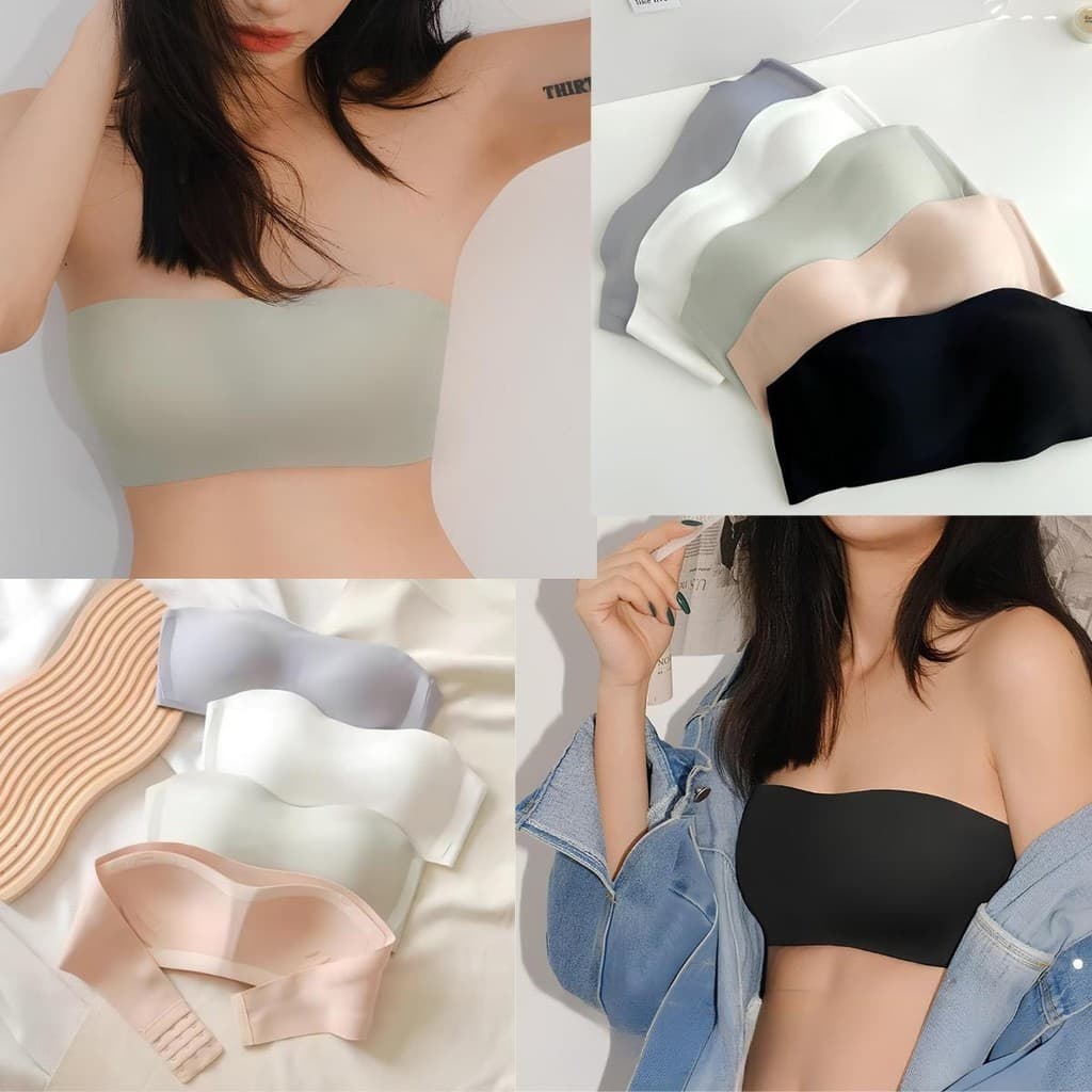 บราสุขภาพ เสื้อชั้นในไร้โครง สีพื้น เสื้อในเกาะอก ผู้หญิง SoftBra ฟองน้ําบาง เนื้อผ้านิ่ม สวมใส่สบาย