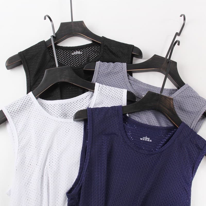 เสื้อกล้ามชาย มีรูระบายอากาศ ใส่เย็น แห้งไว้ มี4สี ขนาดมีL-5XLพร้อมส่ง รูปที่ 1