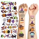 Peacellow 10 แผ่นเด็กของขวัญฮาโลวีนฟักทอง Tattoo สติกเกอร์ชั่วคราวปลอม Tattoo แขนมือ Body Waterdichte…