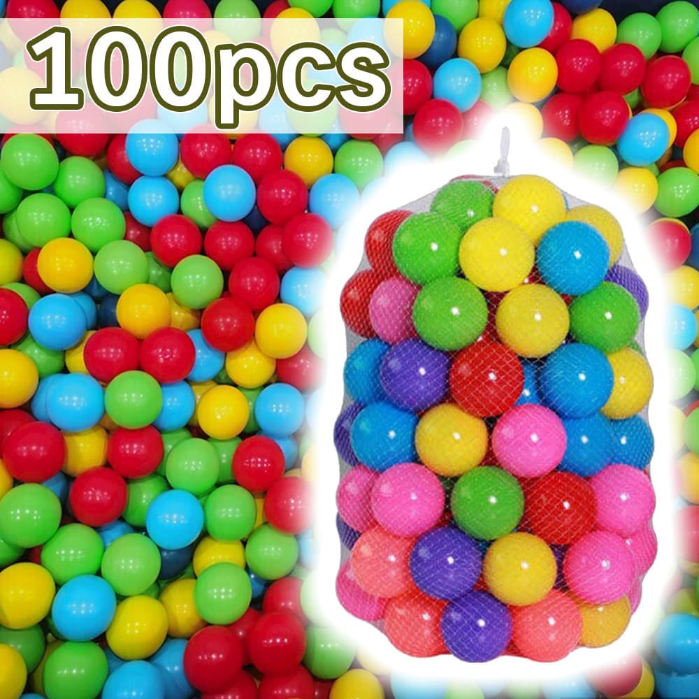 (พร้อมส่งในไทย) ลูกบอลพลาสติก 100pcs ลูกบอลปลอดสารพิษ (มอก.ปลอดภัย 100%) บ้านบอล บ่อบอล บอลสี บอลเด็ก สระบอล