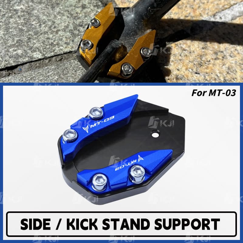 สําหรับ Yamaha MT-03/MT03 ขาตั้งด้านข้างรองรับเดี่ยว Kick Stand รองเท้า Enlarger Pad อุปกรณ์เสริม