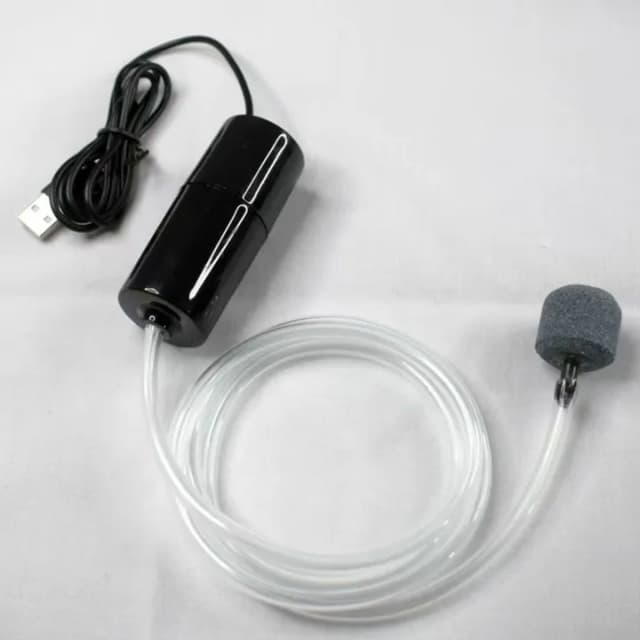 ชุดพร้อมใช้ เครื่องปั๊มออกซิเจน USB ขนาดเล็ก แบบพกพาประหยัดพลังงาน สําหรับตู้ปลา ปั้มอากาศ(USB oxygen pump)