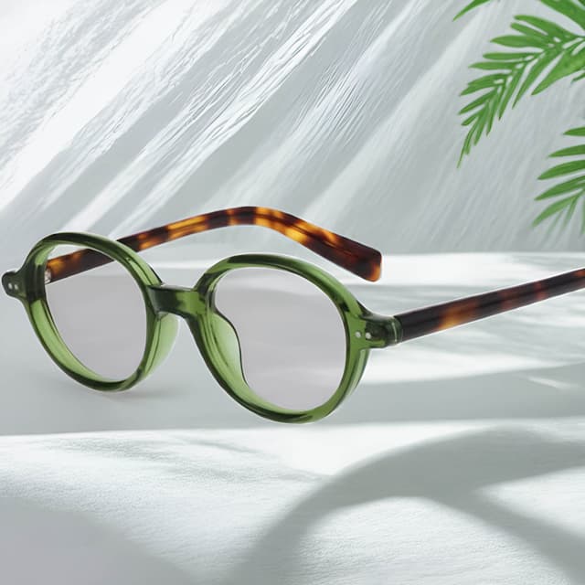 Ins Retro Oval Frame โลหะไทเทเนียมกรอบแว่นตา | กระจกออปติคอลแบบใช้คู่สํานักงานสําหรับเล่นเกม | Plain Face…