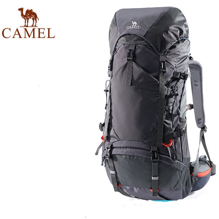 CAMEL 65L กลางแจ้งแสงปีนเขากระเป๋าเป้สะพายหลังเดินป่ามืออาชีพความจุขนาดใหญ่ไหล่
