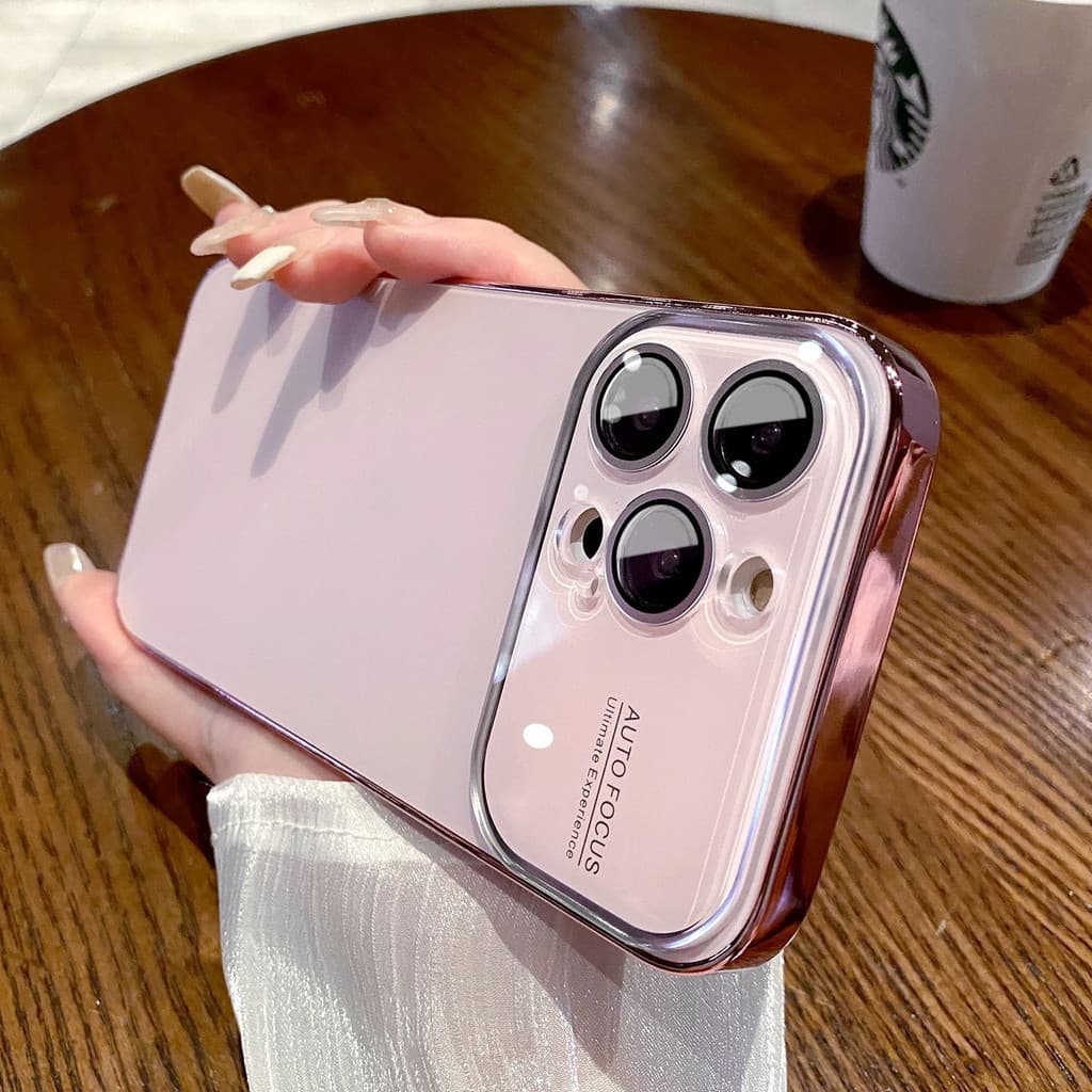 ใหม่AG Slim MatteสําหรับiPhone 18 Pro Max Blingชุบกันชนกระจกป้องกันกล้องสําหรับiPhone 12 13 14 Pro Maxกรณี
