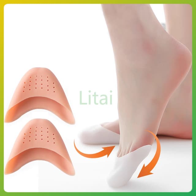 litai แผ่นซิลิโคนป้องกันนิ้วเท้า แผ่นซิลิโคนป้องกันอาการปวดเท้า แผ่นรองนิ้วเท้าแบบนุ่มพิเศษ