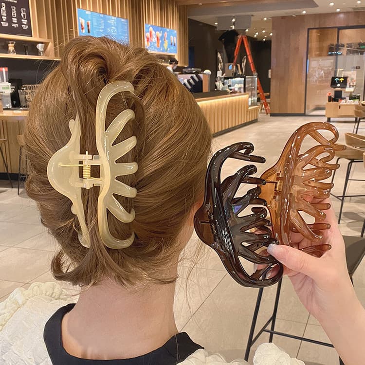 1 ชิ ้ นขนาดใหญ ่ Elegant Lady สาวเกาหลี Grips Hairpin Hairclips อุปกรณ ์ เสริมผม