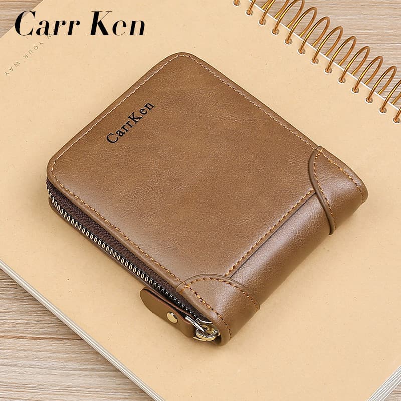 Carrken กระเป ๋ าสตางค ์ ผู ้ ชายใหม ่ Retro แนวนอนกระเป ๋ าใส ่ บัตรอเนกประสงค ์ พร ้ อมตําแหน ่ งการ ์…