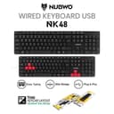 คีย์บอร์ด มีสาย NUBWO NK-48 ภาษาไทย+อังกฤษ Keyboard USB เหมาะสําหรับทํางาน หรือเล่นเกม ปุ่มชัด สีชัด