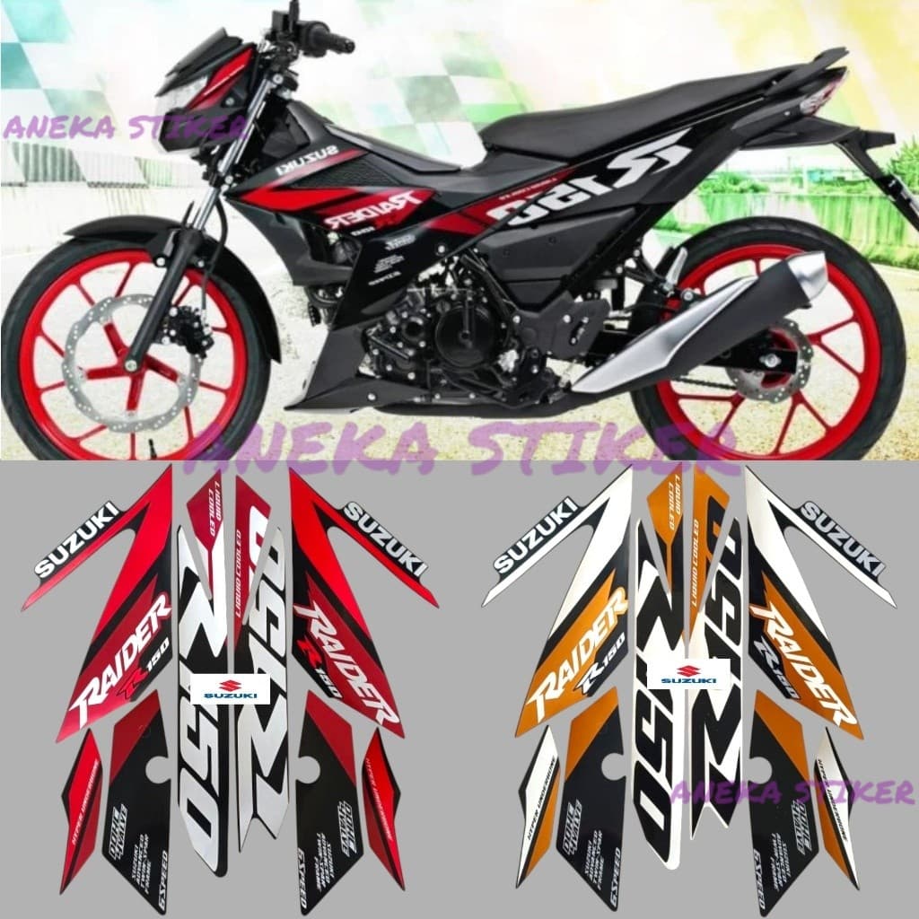 Suzuki Satria fu Raider 150 led 2023 2024 SE Striping สติ๊กเกอร์ รายการตัวถังคุณภาพมาตรฐาน