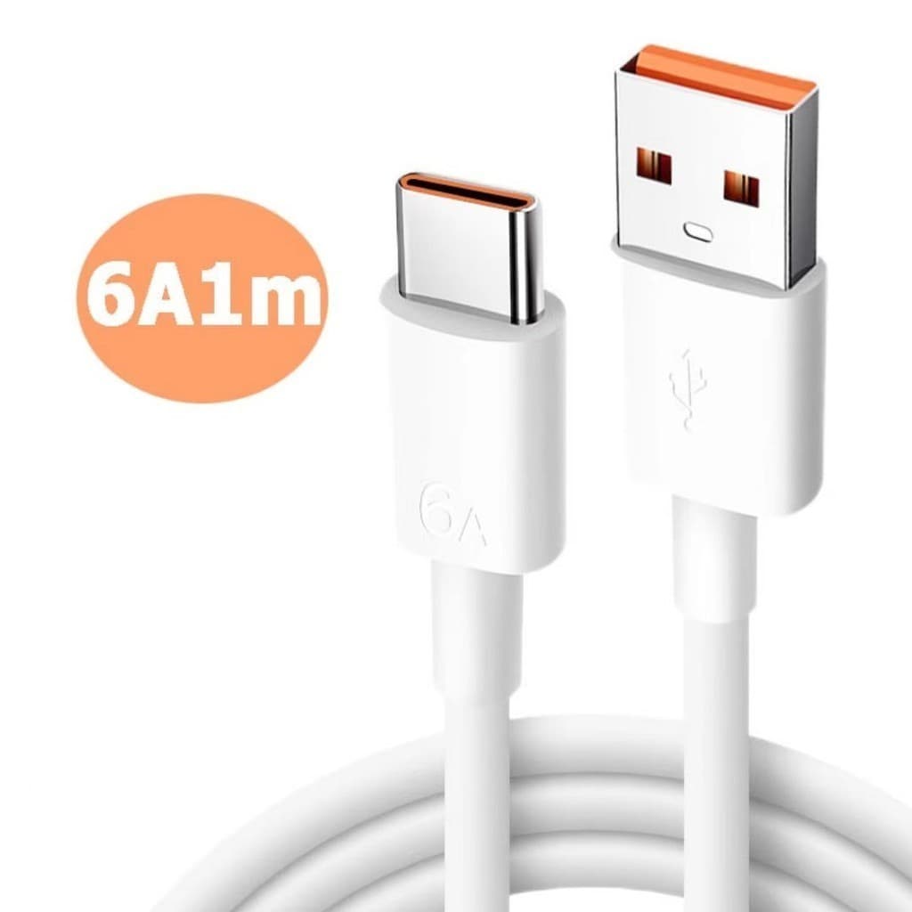 สายชาร์จ Type C ความเร็วสูง 1 ม. 6A 120W สําหรับแล็ปท็อป โทรศัพท์