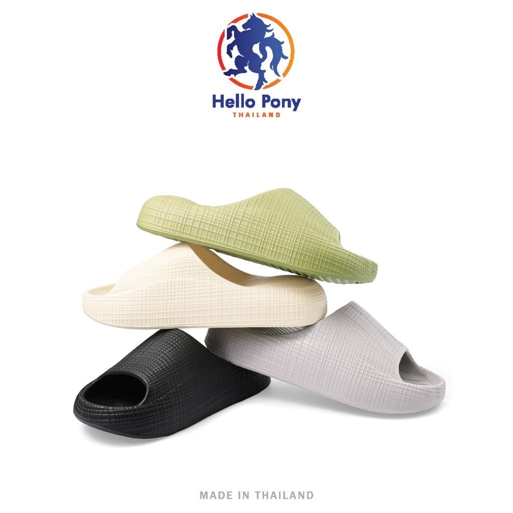 Hello Pony MHM4013 ลายตาราง รองเท้านิ่ม ส่งเร็ว รองเท้าใส่อยู่บ้าน ผู้หญิง รองเม้า แตะ กันลื่น Unisex ใส่สบาย…