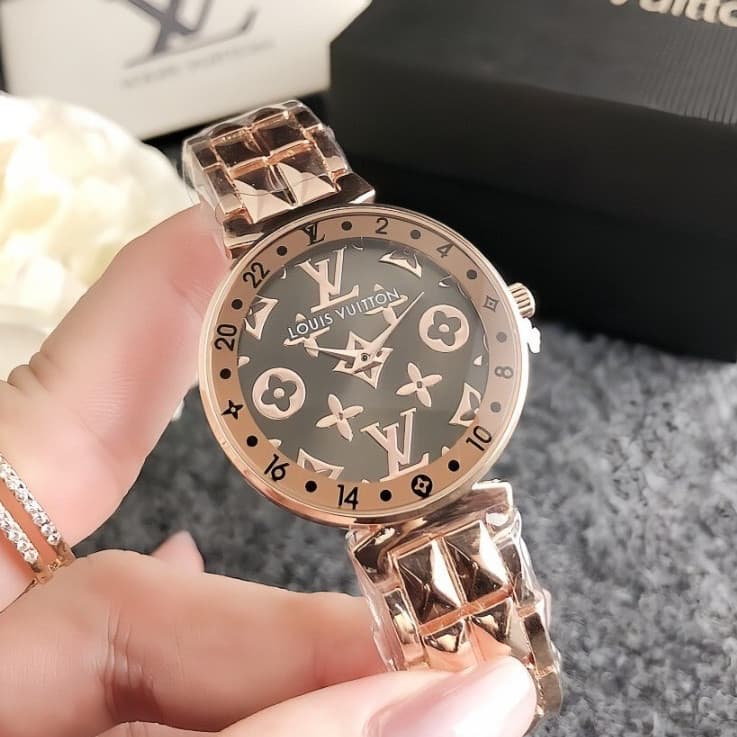 ผู้หญิงแฟชั่นคลาสสิกสแตนเลสสตีลควอตซ์นาฬิกา Casual ธุรกิจสุภาพสตรีนาฬิกา Jam Tangan Wanita