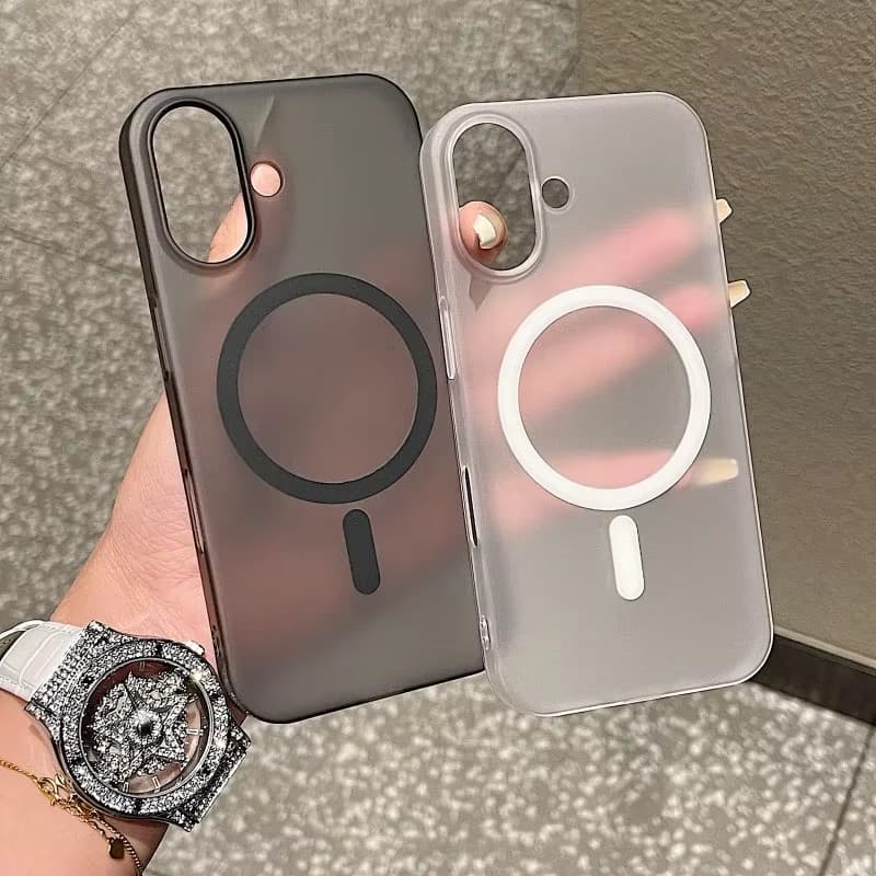 Hard Clear Magnetic Matte เคส for IPhone 11 14 13 15 16 17 Pro Max Air 12 13promax 15promax 16promax…