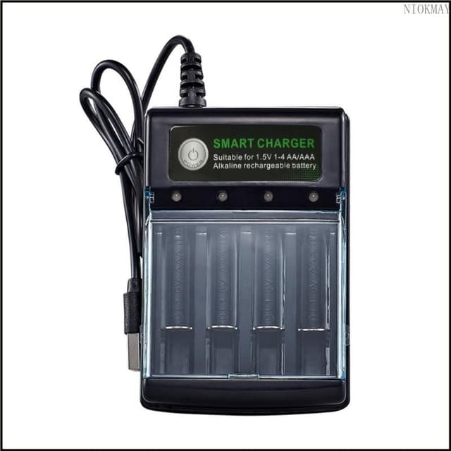 Niok เครื่องชาร์จอัลคาไลน์ 1 5V 4 ช่องวงจรการชาร์จแบบดิจิตอลสําหรับการตอบสนองหลายตัวและพลังงานอิเล็กทรอนิกส์ที…