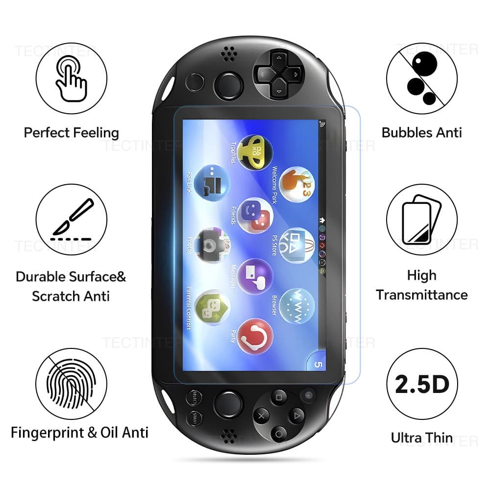 1/2pcs กระจกนิรภัยสําหรับ Sony PS Vita PSV 1000/PSV 2000 Clear Full HD ป้องกันหน้าจอด้านหน้า +…