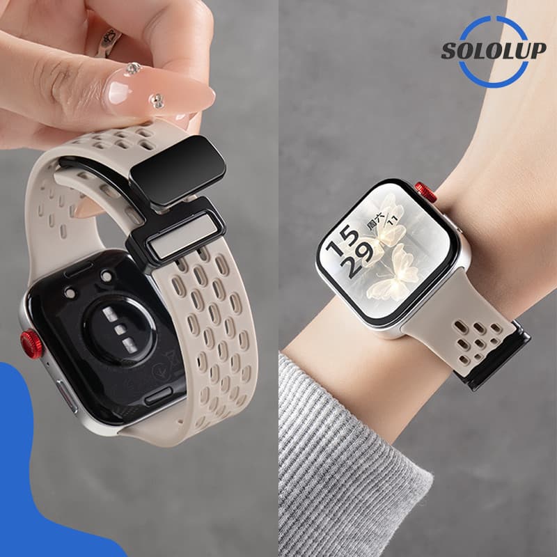 สายรัดซิลิโคนแม่เหล็ก for Huawei Watch Fit 5 4 3 / 5 4 Pro สายยางกีฬาเปลี่ยนสายหายใจ for สมาร์ทว็อช Huawei…