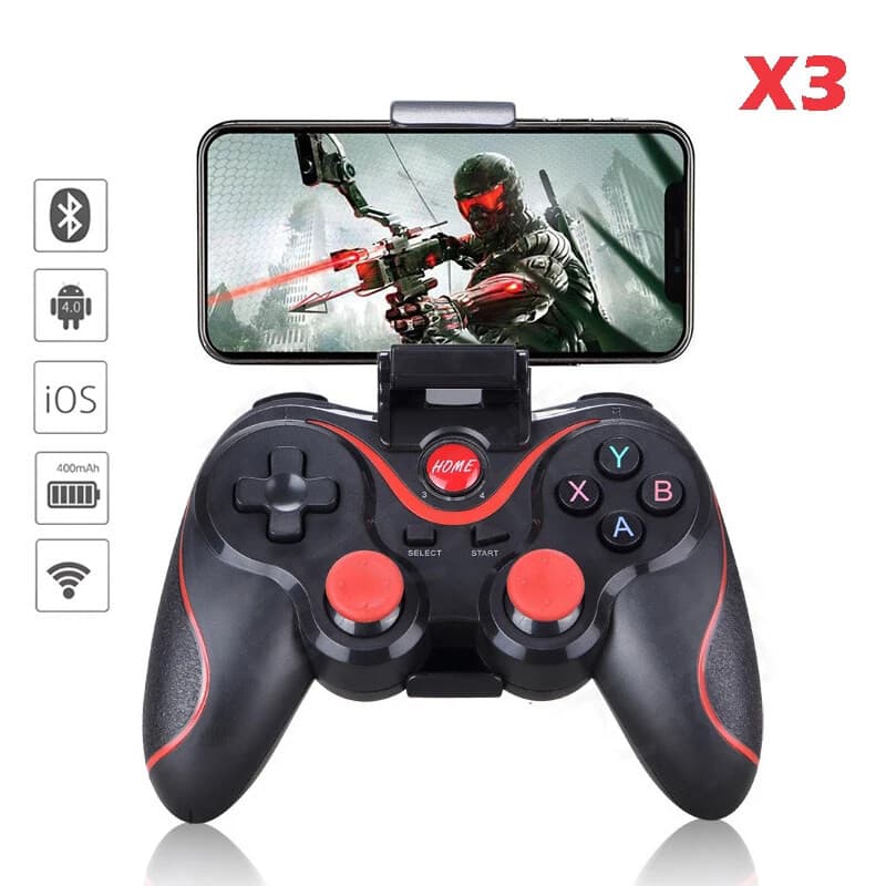 จอย คอนโทรลเลอร์ จอยสติ๊ก X3 จอยเกม บลูทูธไร้สาย เกมส์บอย จอยเกมส์ จอยเกมส์มือถือ Bluetooth Joystick game…