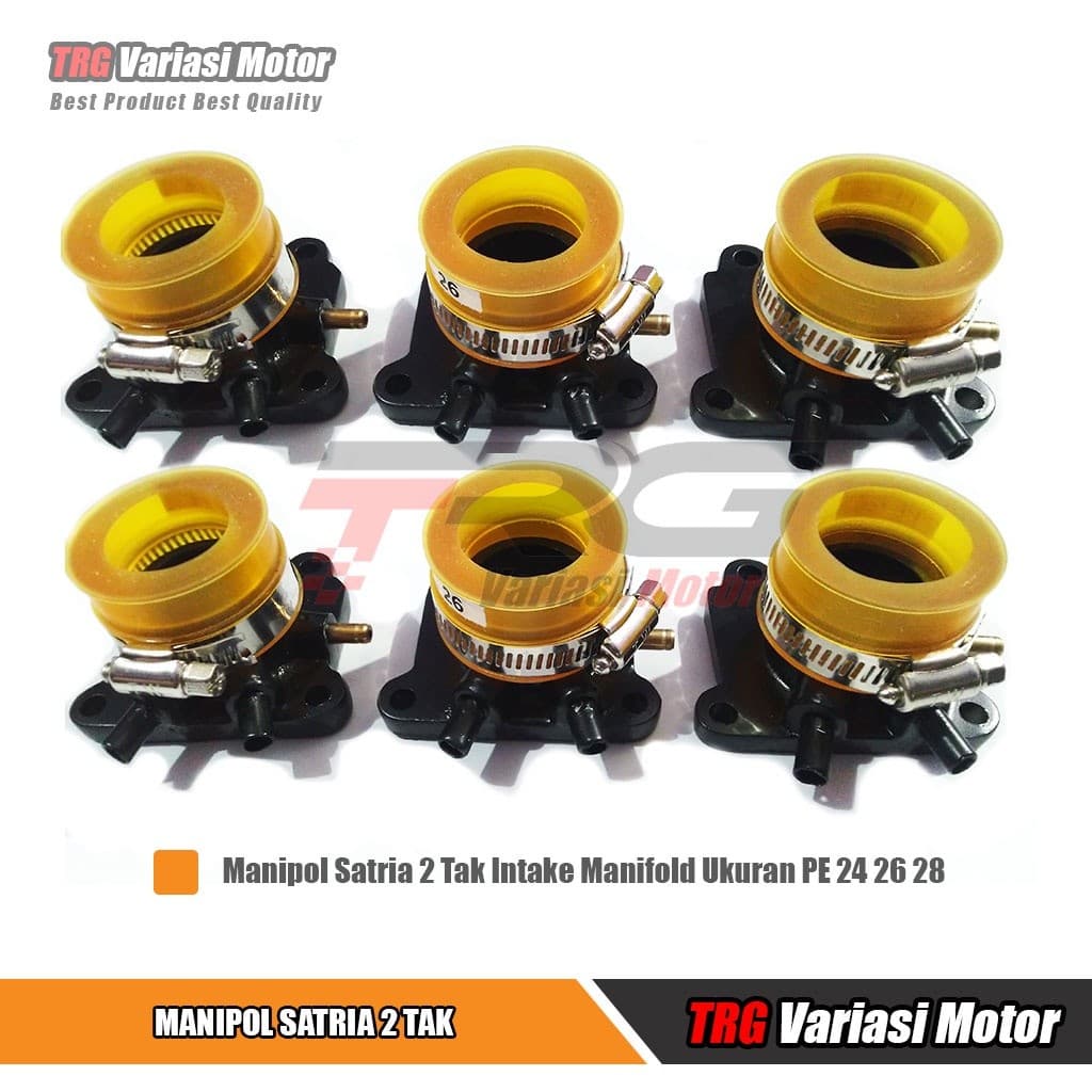 Satria 2-Stroke Manifold ขนาด PE 24 26 28 30 32 33 34 35 36 38 40 42 Intake Manifold วัสดุอลูมิเนียม PNP…