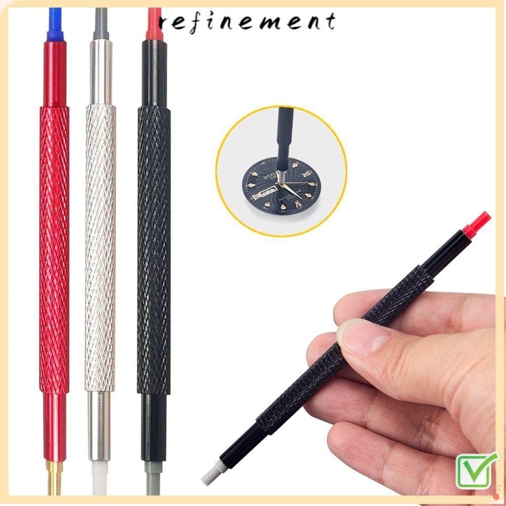 Refinement ชุดเข็มกดนาฬิกาข้อมือ สเตนเลส หัวคู่ ทนทาน สําหรับซ่อมแซมนาฬิกาข้อมือ