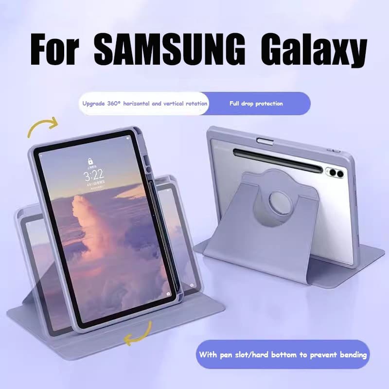 เคส สําหรับ Samsung Tab A11 A9 Plus/Tab A7 lite S6 lite/S10 S9 FE S9FE S11 หมุนได้360 องศาหมุน หลังใส…