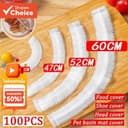 100 ชิ้นยืดหยุ่นอาหารทิ้ง BPA-Free Kitchen Wrap 42 ซม.52 ซม.เหมาะกับผักผลไม้เก็บไมโครเวฟใช้เหมาะสําหรับฤดูใบไม…