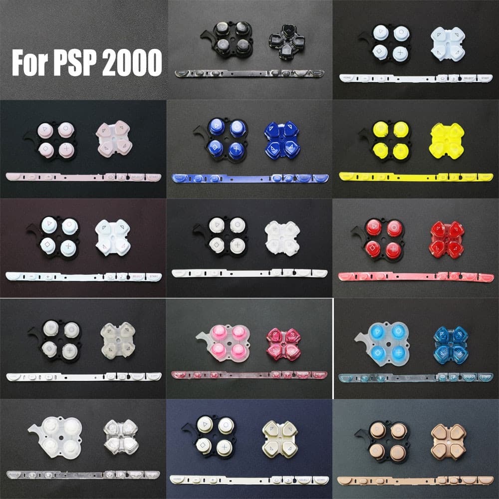 14 สีคุณภาพสูงซ้ายขวาปุ่ม Key Pad Home Start ปุ่มชุดเปลี่ยนสําหรับ PSP 2000 สําหรับ PSP2000 เกมคอนโซล
