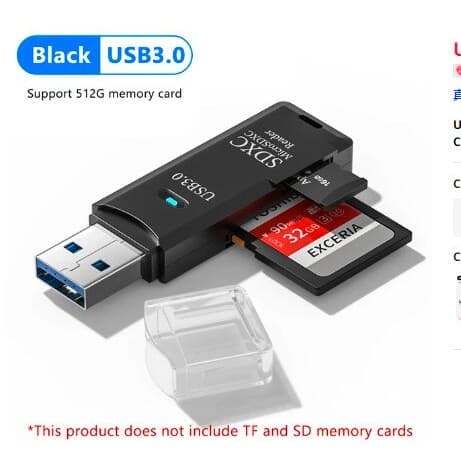CARD READER 3.0 2in1 ตัวอ่านเมมโมรี่การ์ด USB 3.0 อ่านได้ทั้ง SD Card, Micro SD พร้อมไฟสถานะสีฟ้า ร้านคนไทย…