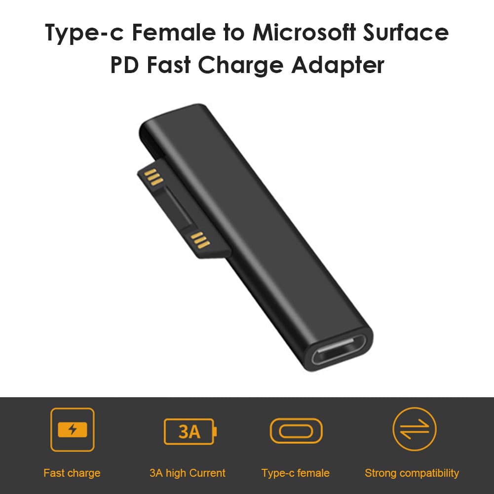 อะแดปเตอร์ชาร์จ USB C Type C PD 65w 102w Fast Charging ปลั๊กแปลงแท็บเล็ตสําหรับ Microsoft Surface Pro X 8 7 6…