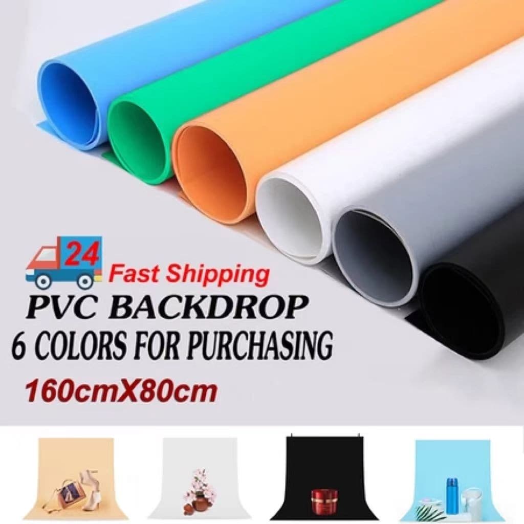 กระดาษฉากสี PVC 80*160cm / PVC Photography Backdrop แต่งฉาก เพิ่มความรู้สึกให้กับสินค้า กันฝุ่น กันน้ํา กันรอย