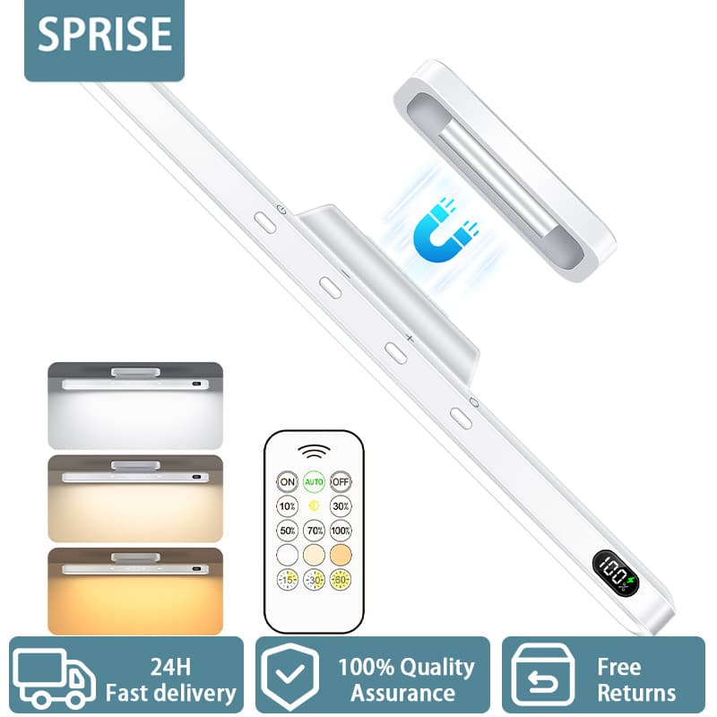 SPRISE ไฟ LED Strip พร้อมรีโมทคอนโทรลแสงในร่มแม่เหล็กโต๊ะผนังตารางปุ่มควบคุมแบตเตอรี่จอแสดงผลสําหรับตู้/ตู้