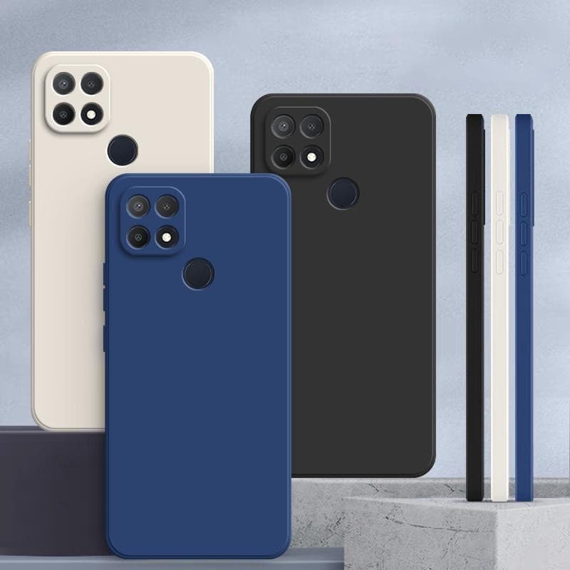 เคส OPPO A15 A15S สีทึบ OPPO A15S A15 เคสป้องกันซิลิโคนป้องกันการตกสีธรรมดาเรียบง่าย YT