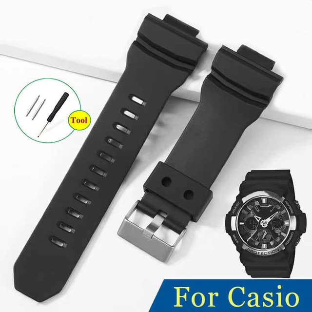 Tpu สายนาฬิกาซิลิโคนสร้อยข้อมือยางสําหรับ Casio นาฬิกาดิจิตอล Gshock GA-150 GA-200 GA-201 GA-300 GA-310 GLX…