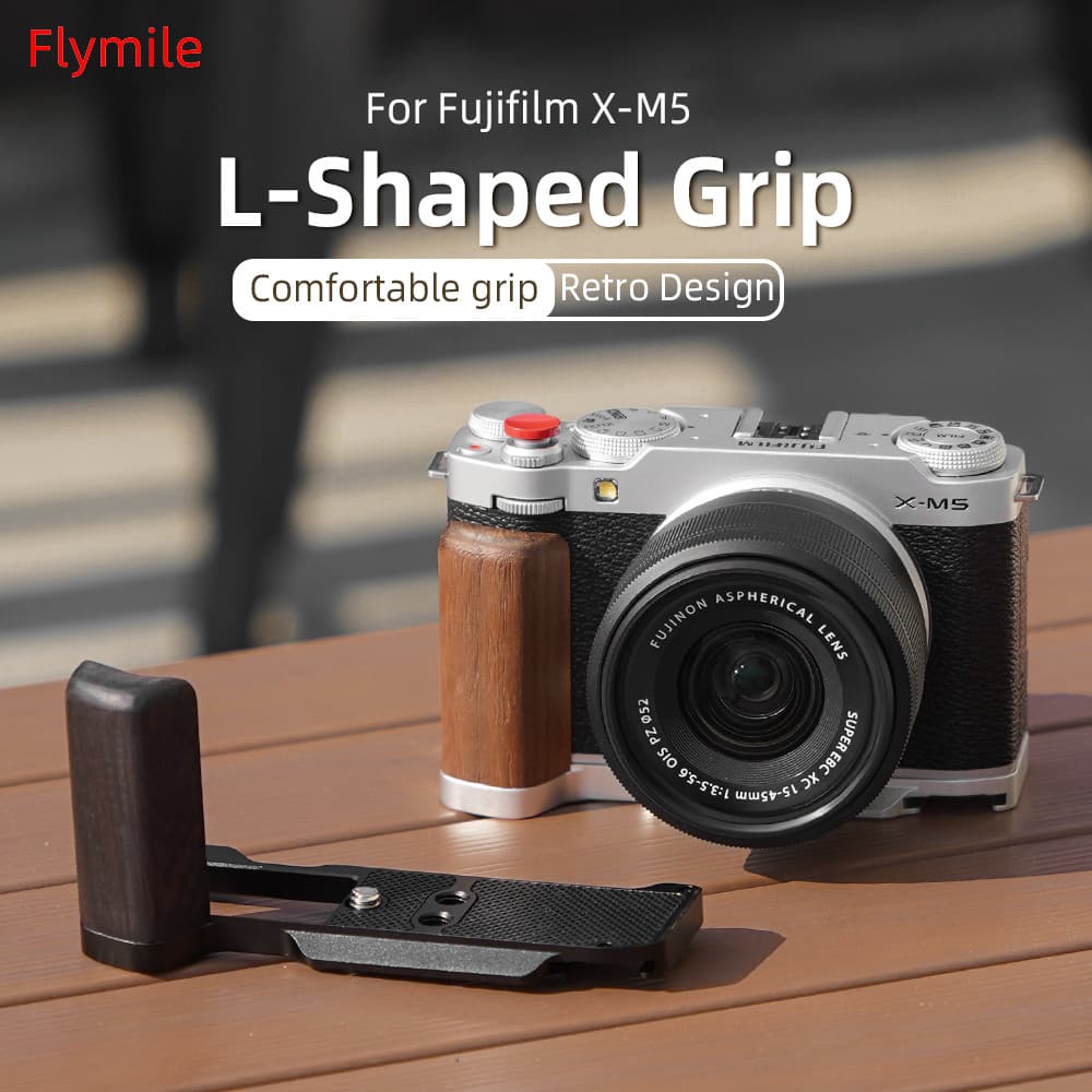 สําหรับกล้อง Fujifilm X-M5 ที่จับรูปตัว L กล้อง X-M5 ที่จับบูตเย็น, ขายึดยิงด้ามจับมือเดียว,…
