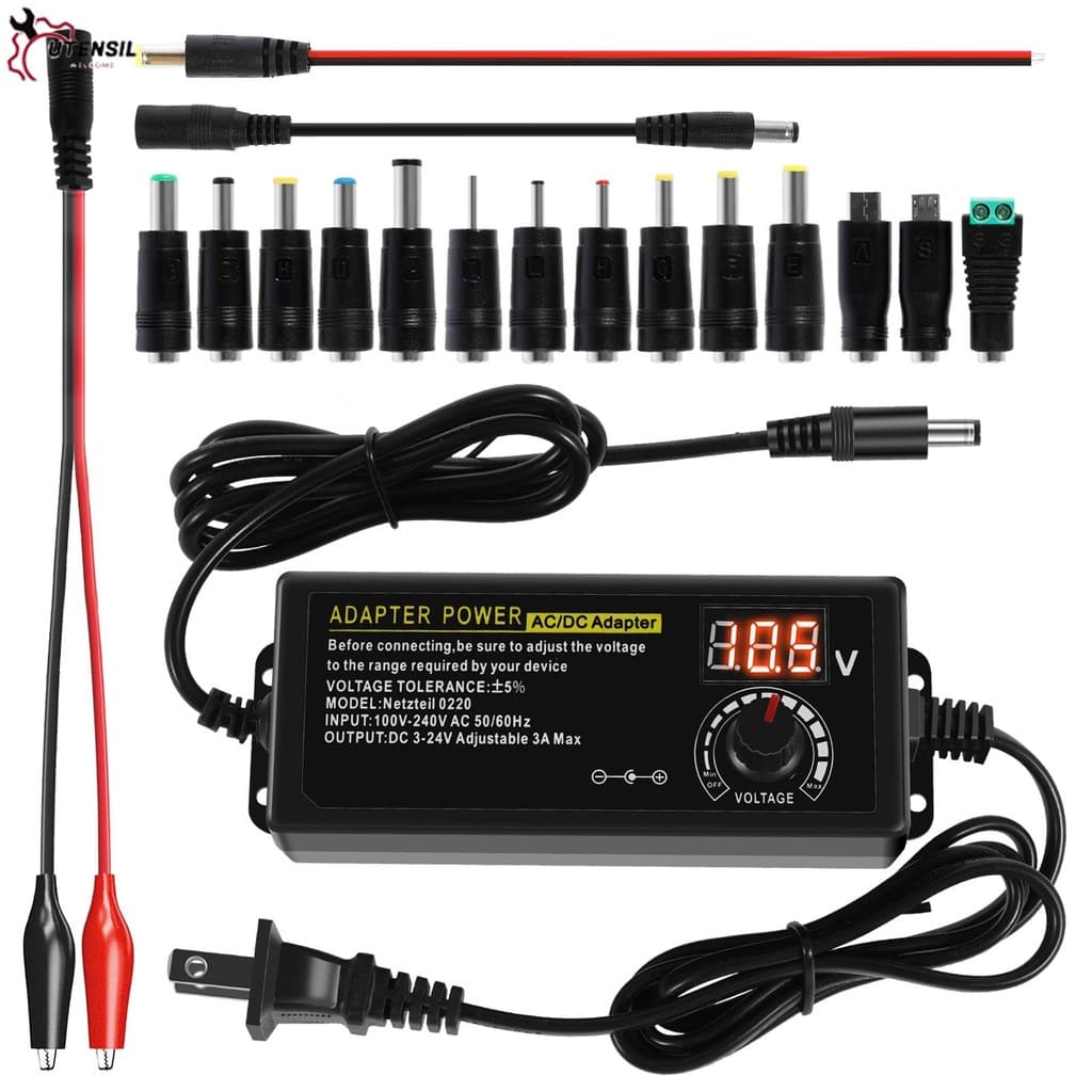 AC/DC Adapter Charger Universal Power Supply ปรับสลับอะแดปเตอร์ AC/DC 3Vถึง24V… รูปที่ 1