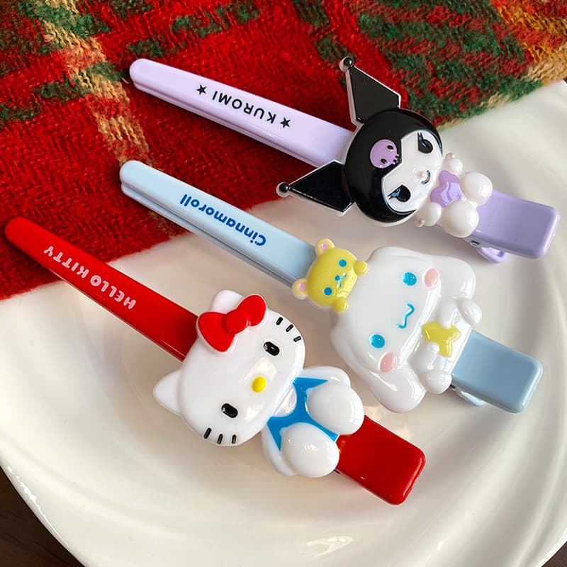 ใหม่การ์ตูน Hello Kitty Duckbill คลิปกิ๊บติดผมขนาดใหญ่ รูปที่ 1