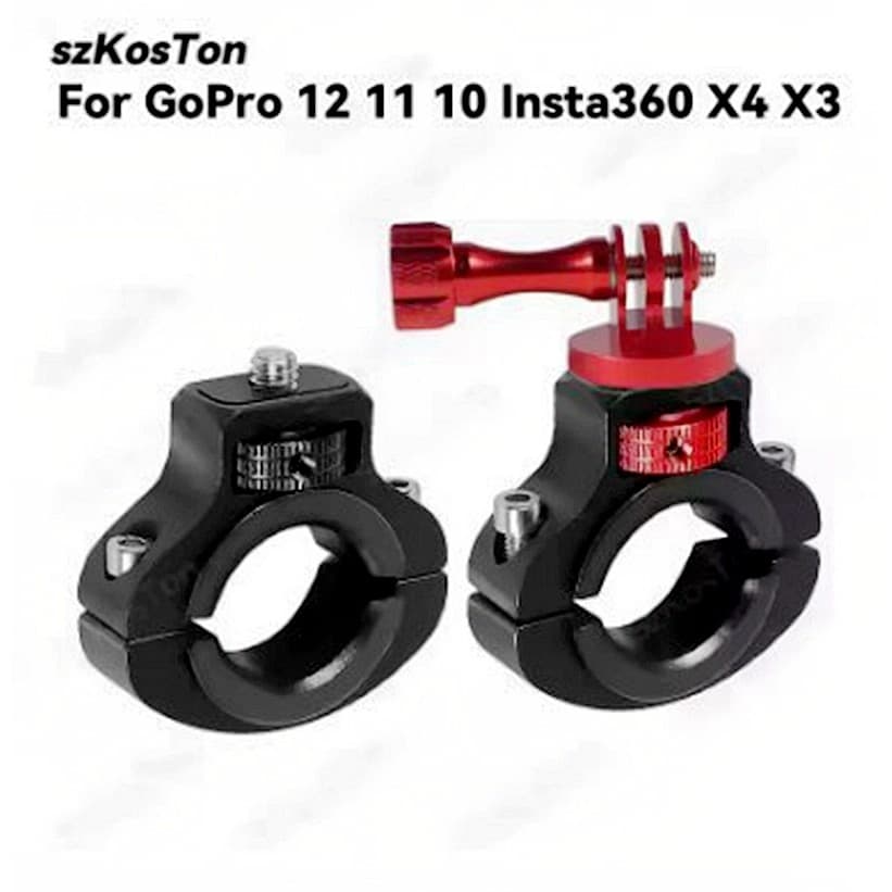 1/4 สกรูโลหะขี่จักรยานจักรยาน Mount รถจักรยานยนต์ Handlebar สําหรับ GoPro 13 12 11 10 9 8 Insta360 X3 X4 DJI…