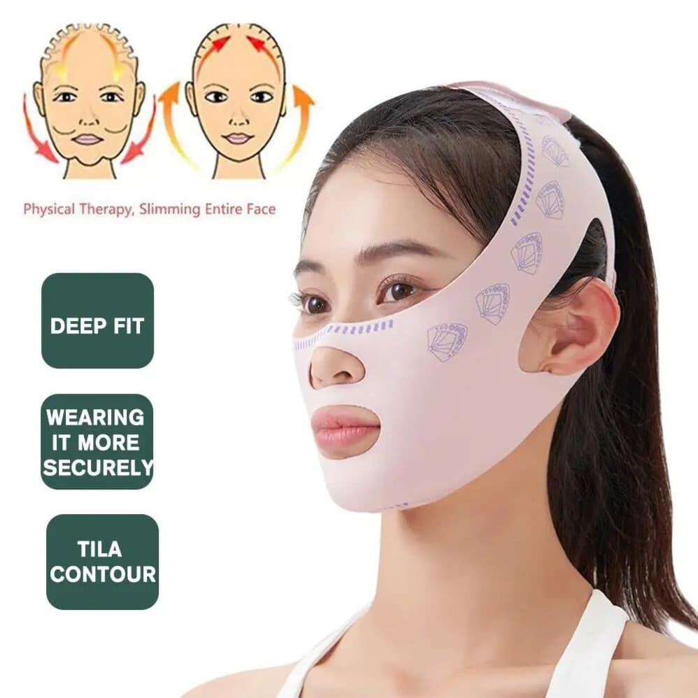 COZII สายรัดแน่นกระชับสัดส่วนแก้มคาง V ใบหน้ายกผิวหน้ายกกระชับสัดส่วนสายรัดป้องกันริ้วรอยความงามของหน้ากากบําร…