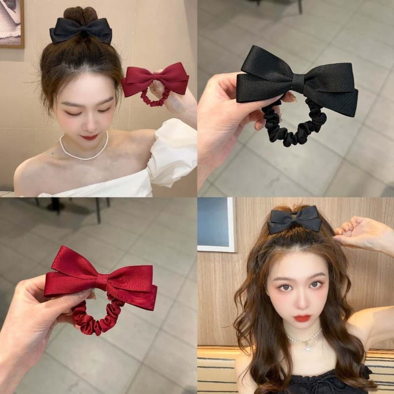 เจ้าหญิงสาวหางม้าสูง Bowknot เชือกผมผูกผม Scrunchies เครื่องประดับผม