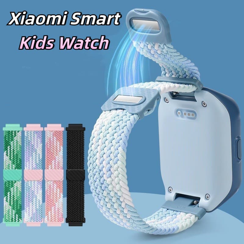 สต็อกพร้อมสําหรับ Xiaomi Smart Kids watch strap สายนาฬิกาทอแม่เหล็ก