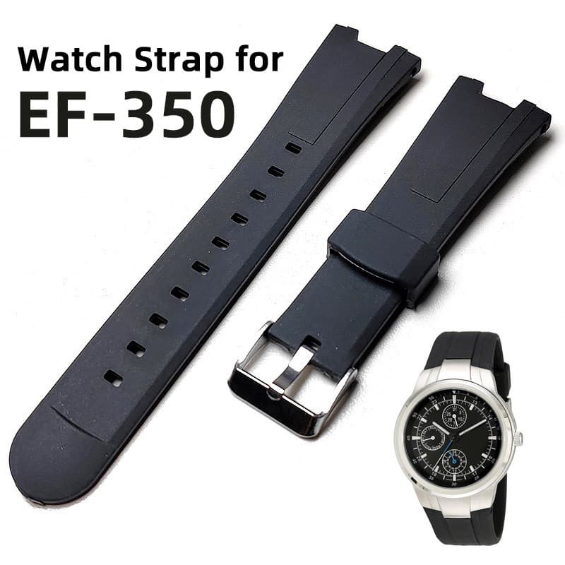 สายนาฬิกาสําหรับ Edifice EF-305 EF305 EF-305-1AV EF-305-9AV Series ยางซิลิโคนสายนาฬิกาผู้ชายผู้หญิงสร้อยข้อมือ…